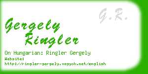 gergely ringler business card